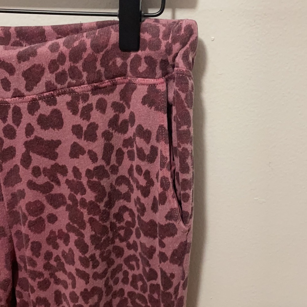 Sundry Leopard Ruched Cuff Sweatpants - Picture 3 of 6